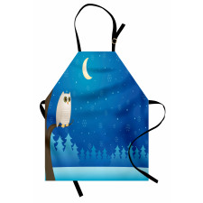 Owl on Tree Branch Art Apron