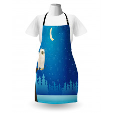 Owl on Tree Branch Art Apron