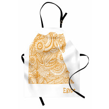 Egypt Map Flower Apron