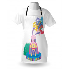 Rabbit in Hero Costume Apron