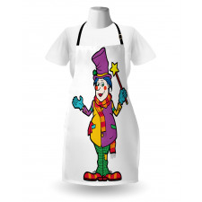 Whimsical Man with Magic Wand Apron