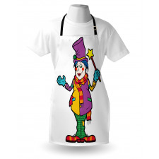 Whimsical Man with Magic Wand Apron