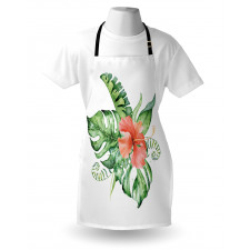 Exotic Flower Leafy Bouquet Apron