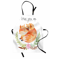 Mom Fox and the Baby Hugging Apron