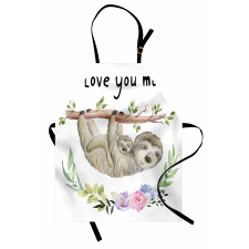 Mom Sloth and Baby Apron