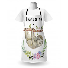 Mom Sloth and Baby Apron