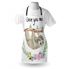 Mom Sloth and Baby Apron