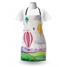 Hot Air Balloons Scene Apron