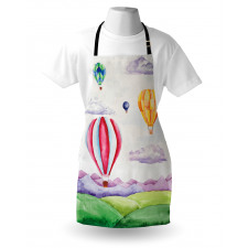 Hot Air Balloons Scene Apron