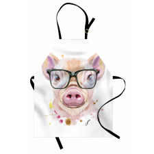 Pig Portrait with Spots Apron