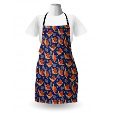 Leaves Polka Dots and Snails Apron