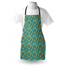 Tulip Flowers and Mosaic Art Apron