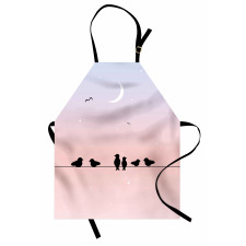 Pastel Tone Sky Moon Apron