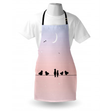 Pastel Tone Sky Moon Apron