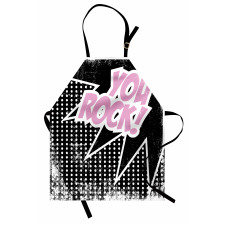 Halftone Style Text Bubble Apron