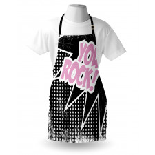 Halftone Style Text Bubble Apron