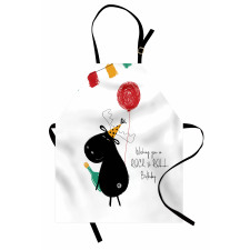 Rock and Roll Moose Apron