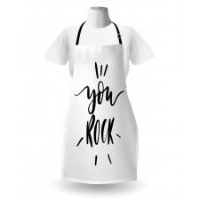 Monochrome Lettering Art Apron