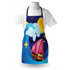 Sailing Boat Cartoon Apron