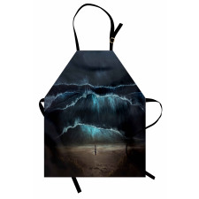 Gothic Wave Alone Woman Apron