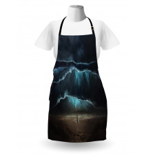 Gothic Wave Alone Woman Apron