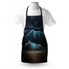 Gothic Wave Alone Woman Apron