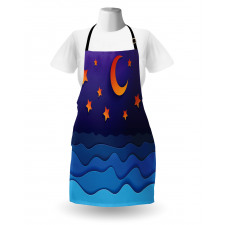 Paper Cut Style Sky Apron