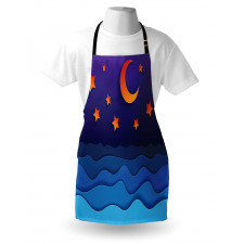 Paper Cut Style Sky Apron