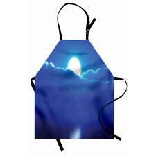 Moonlit Sky and Clouds Apron