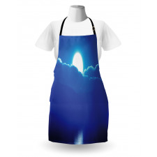 Moonlit Sky and Clouds Apron