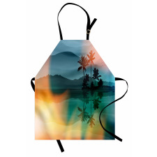 Sea and Palm Trees Art Apron