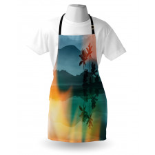 Sea and Palm Trees Art Apron