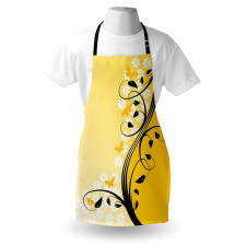 Butterfly Grape Leaves Art Apron