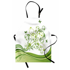 Colorful Botanical Leaves Apron