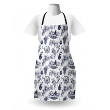 Monotone Vineyard Theme Art Apron