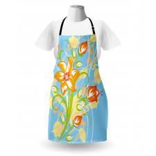 Retro Style Tiger Lily Art Apron