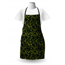 Dark Tones Abstract Ivy Grape Apron