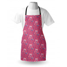 Branches Leaves Flowers Art Apron