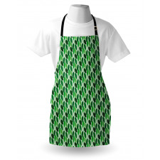 Green Tones Liana Leaves Art Apron