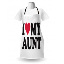 I Love My Aunt Bold Text Font Apron