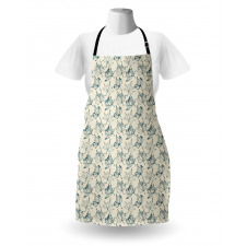 Hand Drawn Botany Motifs Apron