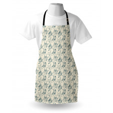 Hand Drawn Botany Motifs Apron