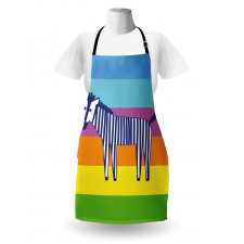 Doodle Animal Stripes Apron