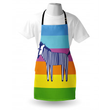 Doodle Animal Stripes Apron