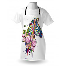 Animal Orchid Ink Art Apron