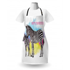 Zebras on Splashes Art Apron