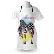 Zebras on Splashes Art Apron