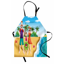 Happy Family on the Beach Apron