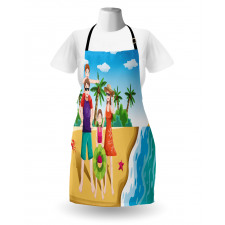 Happy Family on the Beach Apron