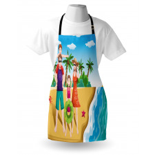 Happy Family on the Beach Apron